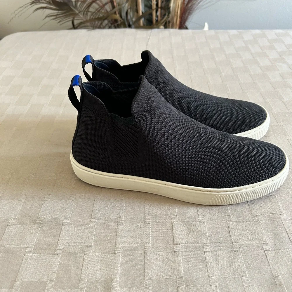 Rothy’s The Chelsea Slip On High Top Sneakers in Black